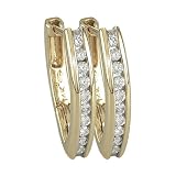 14K Yellow Gold 1/2 ct. Channel Set Diamond Fashion Earrings