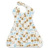 Bumkins Waterproof SuperSized SuperBib - Blue/Chocolate Cubes