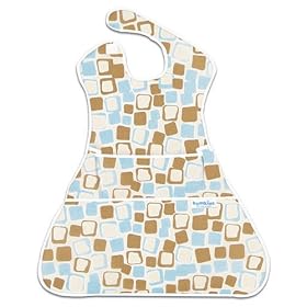 Bumkins Waterproof SuperSized SuperBib - Blue/Chocolate Cubes