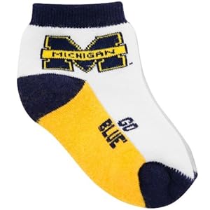 Michigan Wolverines Infant Tri-Color Team Logo Socks