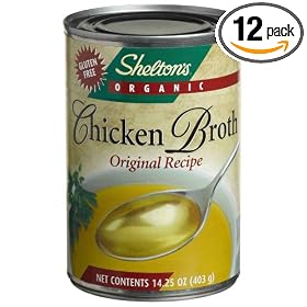 Shelton's Organic Chicken Broth, Regular, 14.25-Ounce Cans (Pack of 12)