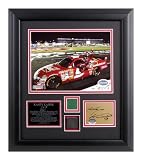 Kasey Kahne - Coca-Cola 600 - Framed 8x10 Photograph with Autographed Card, Race Used Tire and Flag Piece