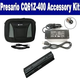 HP Presario CQ61Z-400CTO Laptop Accessory Kit includes: SDC-32 Case, SDB-3331 Battery, SDA-3515 AC Adapter