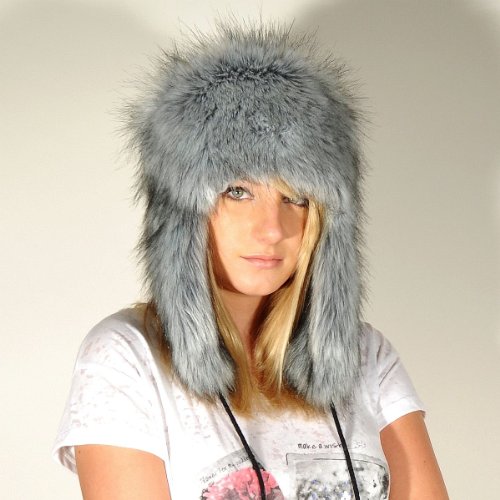 Aviator Faux Fur Hat Cossack Russian Style Trapper Winter Women Hat Ushanka