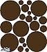 30 Chocolate Brown Polka Dot Peel & Stick Wall Stickers