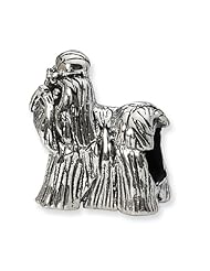 Reflections Shih Tzu Dog Bead Sterling Silver. Fits Reflections, Pandora, Chamilla, Zable and most bead bracelets