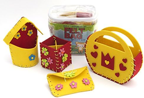 Do-it-Yourself Felt Bag Craft Kit, Set 6: Yellow