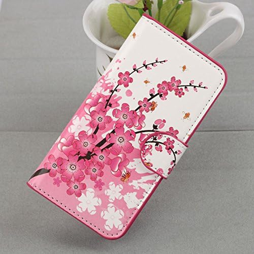 NEW Printed Wallet PU Leather Magnetic Flip Stand Case Cover For Huawei Ascend Y530 Phone (Peach_Blossom)