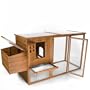 Happypet� WRB202 Cage a lapin Clapier en Bois XXL Rongeur Jardin