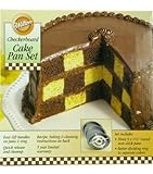 Product details for Wilton Checkerboard Cake Pan Set