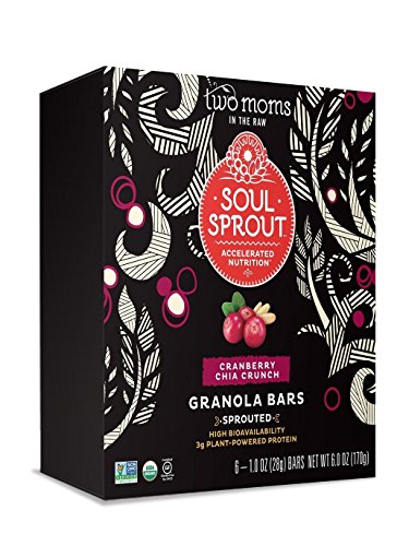 Two Moms in the Raw Soul Sprout Gluten Free Granola Bars, Cranberry Chia Crunch