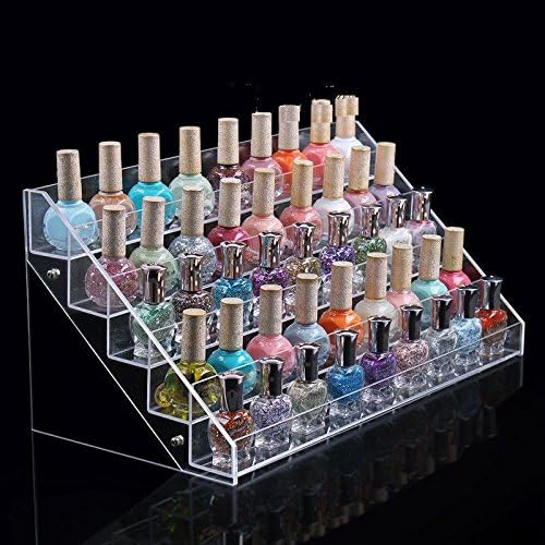 5 Tiers Fashion Cosmetic Organizer Makeup Acrylic Jewellery Display Stand Case