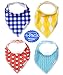 B.B. Baby Bibs 4-Pack by Bodacious Bambino | Drool Bandana Bibs for Boys | Drooling Bibs with Style