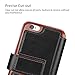 1byone Genuine Leather Wallet Stand Folio Case with Card Slot for iPhone 6/6s, Black