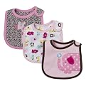 Just One Year- 3pk Bib - Pink Giraffe/Elephant