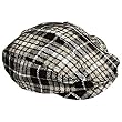 BROWN & WHITE WOOL BLEND METALIC PLAID IVY CAP HAT BROWN & WHITE WOOL BLEND METALIC PLAID IVY CAP HAT