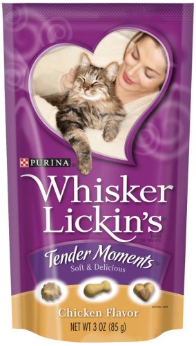 Whisker Lickins Tender Moments Chicken Flavor Cat Treats, 3-Ounce Pouches (Pack of 20)