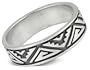 Sterling Silver Kiva Step Wedding Band Ring, Size 6