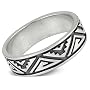 Sterling Silver Kiva Step Wedding Band