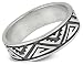 Sterling Silver Kiva Step Wedding Band