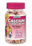 New & Improved Lil Critters Calcium Gummy Bears with Vitamin D, Strong Bones Swirly Bears, 60-Count Bottles (Pack of 4)