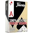 Fournier Vision Poker Size Peek Index Plastic Playing Cards (Red)