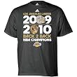 adidas Los Angeles Lakers Black 2010 NBA Champions Ring To Ring T-shirt