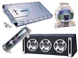 514c7HnTMtL. SL160  Lanzar Mega Amplifier/Subwoofer/Capacitor/Installation Package for Car/Truck/SUV