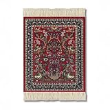 Fiberlok 4 Piece Set Tree Of Life CoasterRugs, Hand Washable Coaster Pad & Desk Protector.