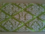 Pin Boards, Notice Boards, French Memo Boards, Ribbon Boards "Green Damask" ....
