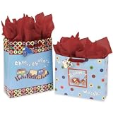 C.R. Gibson Gift Bag with Tissue Paper, Zoom Zoom, X Large