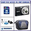 Sony DSC-W330 14.1MP Digital Camera with 4x Wide Angle Zoom with Digital Steady Shot Image Stabilization and 3.0 inch LCD (Black) + Starter Pack # 2