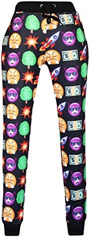 Zuis Women's Drawstring High Waisted Printed Jogger Sports Long Pants