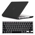 HDE� Frosted Rubberized Hard Shell Case + Matching Keyboard Skin for Macbook Pro Retina Display 15" (Black)