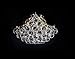 Joshua Marshall Home Collection 10611 Clear Swarovski or European Crystals 4-bulb Multi Light Chandelier Chrome Flush Mount Light, Silver