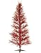 6' Lipstick Red Tinsel Artificial Christmas Twig Tree