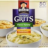 Quaker Instant Grits Flavor Variety 50 Pack Variety Value Box