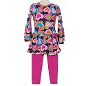 Flapdoodles Toddler Little Girls Trendy Heart Print Outfit Girl 2T-6X