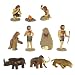 Ice Age Nature Tube 10 piece playset: Neandertal figures, Wooly Rhino, Mammoth, Saber Tooth tiger and more!