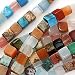 Gemstone Bead Lot Mix 6mm x 6mm Cube Beads /16 Inch Strand