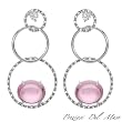 PREZIOSI DAL MASO Made in Italy Attractive Earrings With 30.90ctw Crystals, Cubic zirconia 925 Sterling silver. Total item weight 17.0g Length 48mm