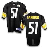 REEBOK ONFIELD Reebok Pittsburgh Steelers James Farrior Premier Jersey, Black