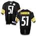 REEBOK ONFIELD Reebok Pittsburgh Steelers James Farrior Premier Jersey, Black