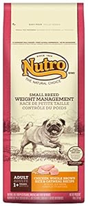 The Nutro Company Small Breed Adult Weight Management Food for Dogs with Chicken, Whole Brown Rice and Oatmeal Formula, 4-Pound