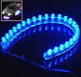 2 LED Linear Flexible Strip Lights Car Home Decorative Blue