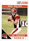 2011 Score Football Card # 308 Andy Dalton RC - Cincinnati Bengals (field in background) (RC - Rookie Card) NFL Trading Card In a Protective Screwdown Case!
