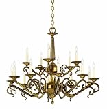 Aged Brass Adams Chandelier 15Lt Aged Brass 2715 83