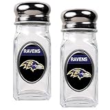 NFL Baltimore Ravens Salt and Pepper Shaker Set with Crystal Coat