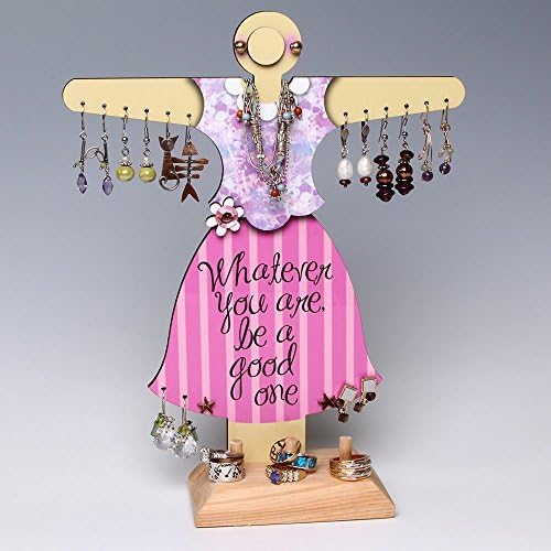 Unique Colorful "Whatever" Earring, Ring, and Necklace Diva Girlfriend Display Stand ~ organization has never looked this chic