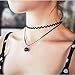 TISDA 9PCS Fashion Women Jewelry Black Tattoo Choker Necklace Elastic Adjustable For Party